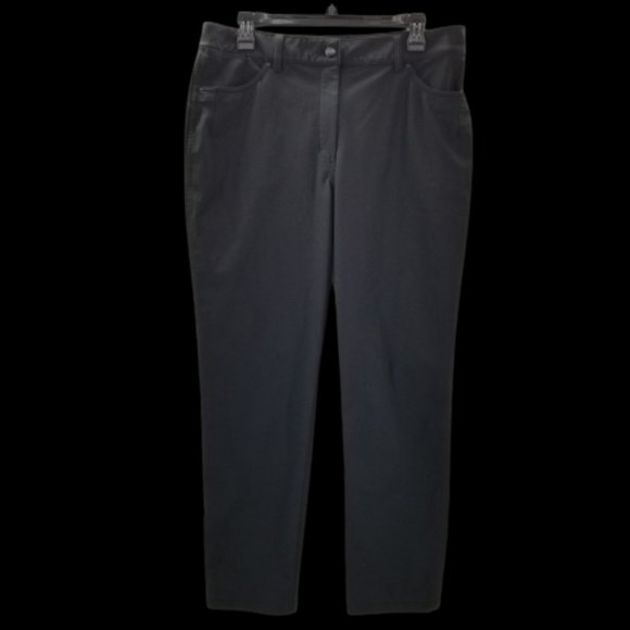 Lululemon Women's Size 12 Straight Fit Ankle Length Dress / Work Pants Black - Picture 1 of 9